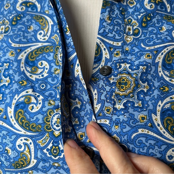 Lands’ End no iron supima cotton popover blouse sz 14 - Picture 3 of 5